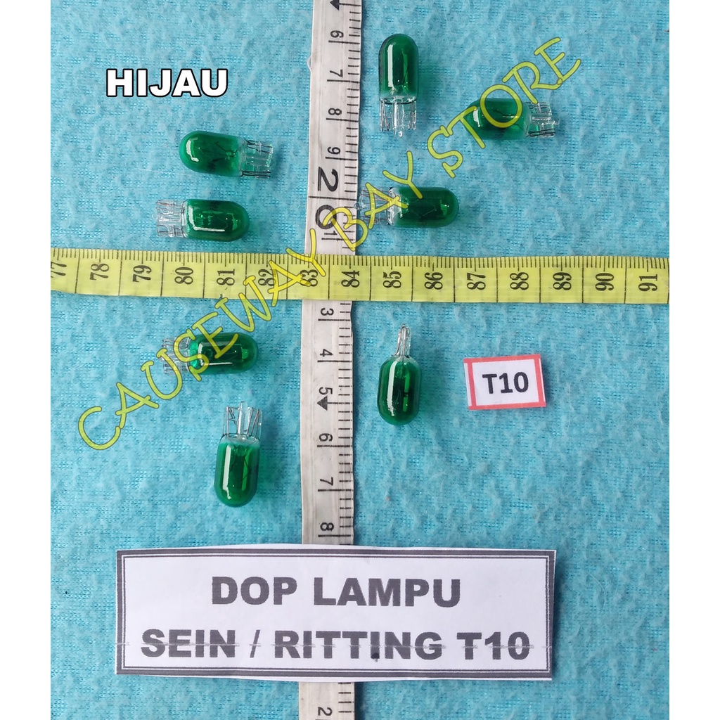 DOP LAMPU SEIN /RITTING T-10 HIJAU