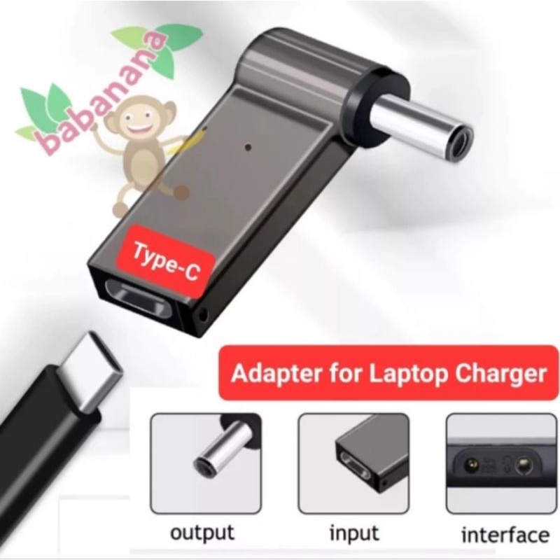 Adapter Charger for Laptop USB Type-C 100 watt to DC Casan Converter