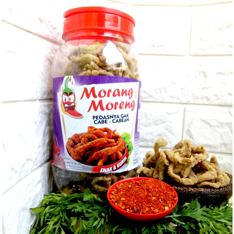 Jual Kripik Usus Pedas Hot Morang Moreng Keripik Usus Krispi Aneka