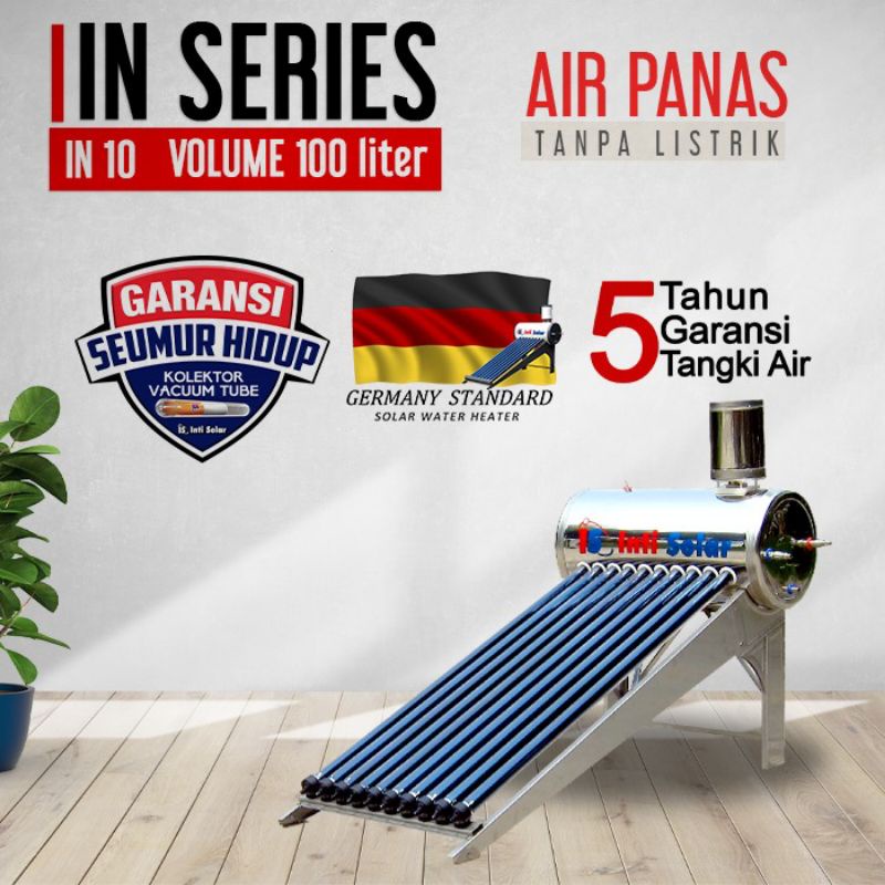 Pemanas Air Tenaga Matahari Inti Solar IN Series Stainless Steel 300 Liter