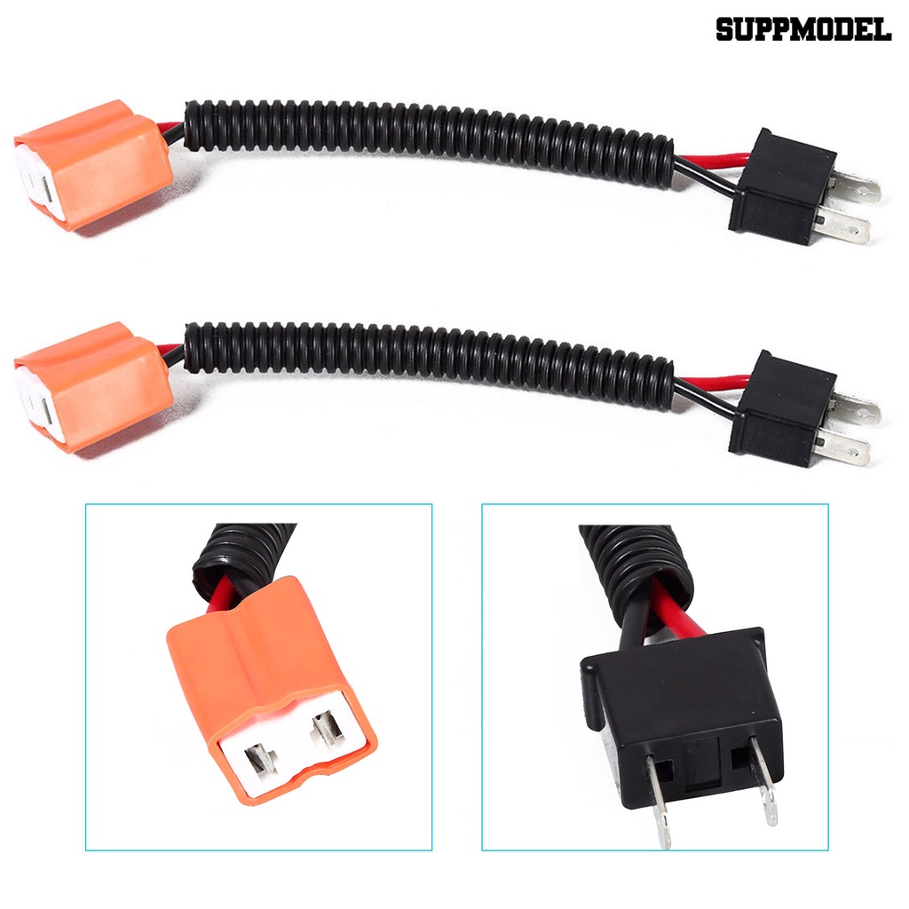 [Auto] 2pcs Konektor Konversi Lampu Depan Keramik H7 Fog Light Wiring Harness Adapter