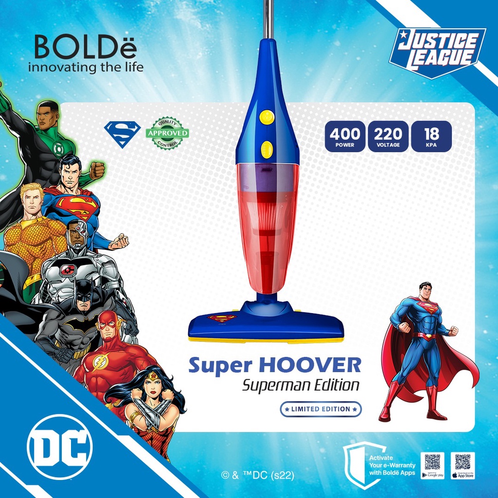 Penyedot Debu Vacuum Cleaner BOLDe Super Hoover Turbo Superman Garansi Resmi