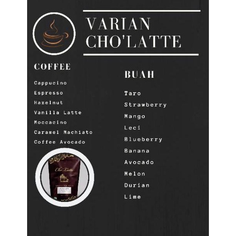 

ㅷ CHOLATTE VARIAN KOPI DAN BUAH premium ice blend / cappucino / MILKSHAKE ♘