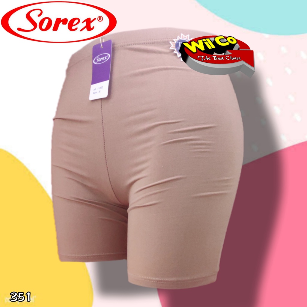 K351 - (Harga Per 1 Potong) SHORTPANTS CELANA DALAM STRETCH PENDEK WANITA SOREX BB 35 - 55