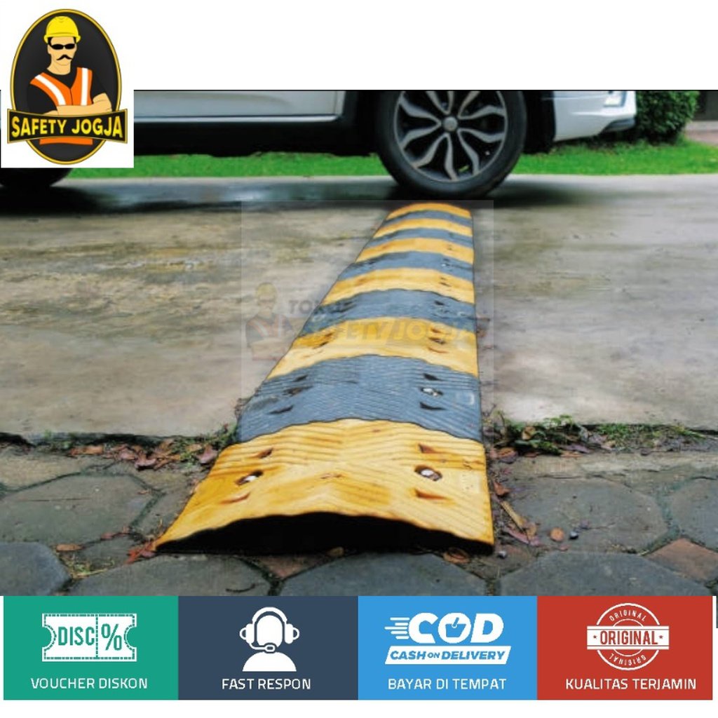 Speed Bump Rubber Polisi Tidur Karet 1 Meter TINGGI ketebalan 7CM