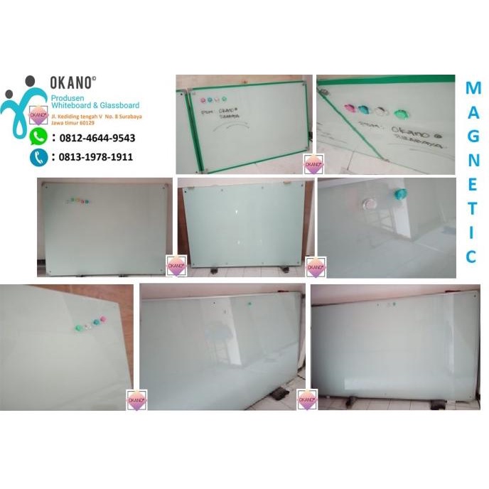

Glassboard magnetic / Papan tulis kaca magnet 40 x 60 cm