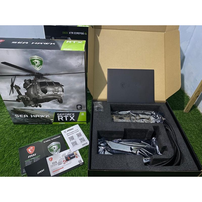 VGA RTX 3080 SEAHAWK MSI 10GB GDDR6X SECOND FULLSET RESMI GARANSI ON PANJANG
