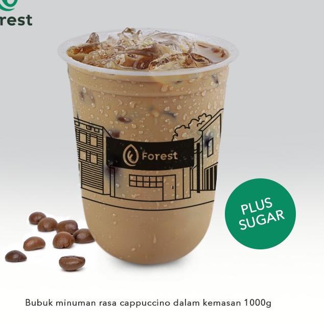 

[KODE BPCJE] Bubuk Minuman CAPPUCCINO Powder 1000g PLUS GULA - Forest Bubble Drink