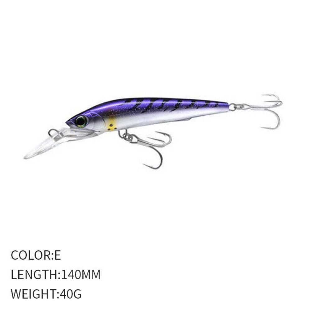 Preva Umpan Ikan Kecil Tenggelam Multicolor Crankbaits Striped bass 140mm/40g Minnow Lures