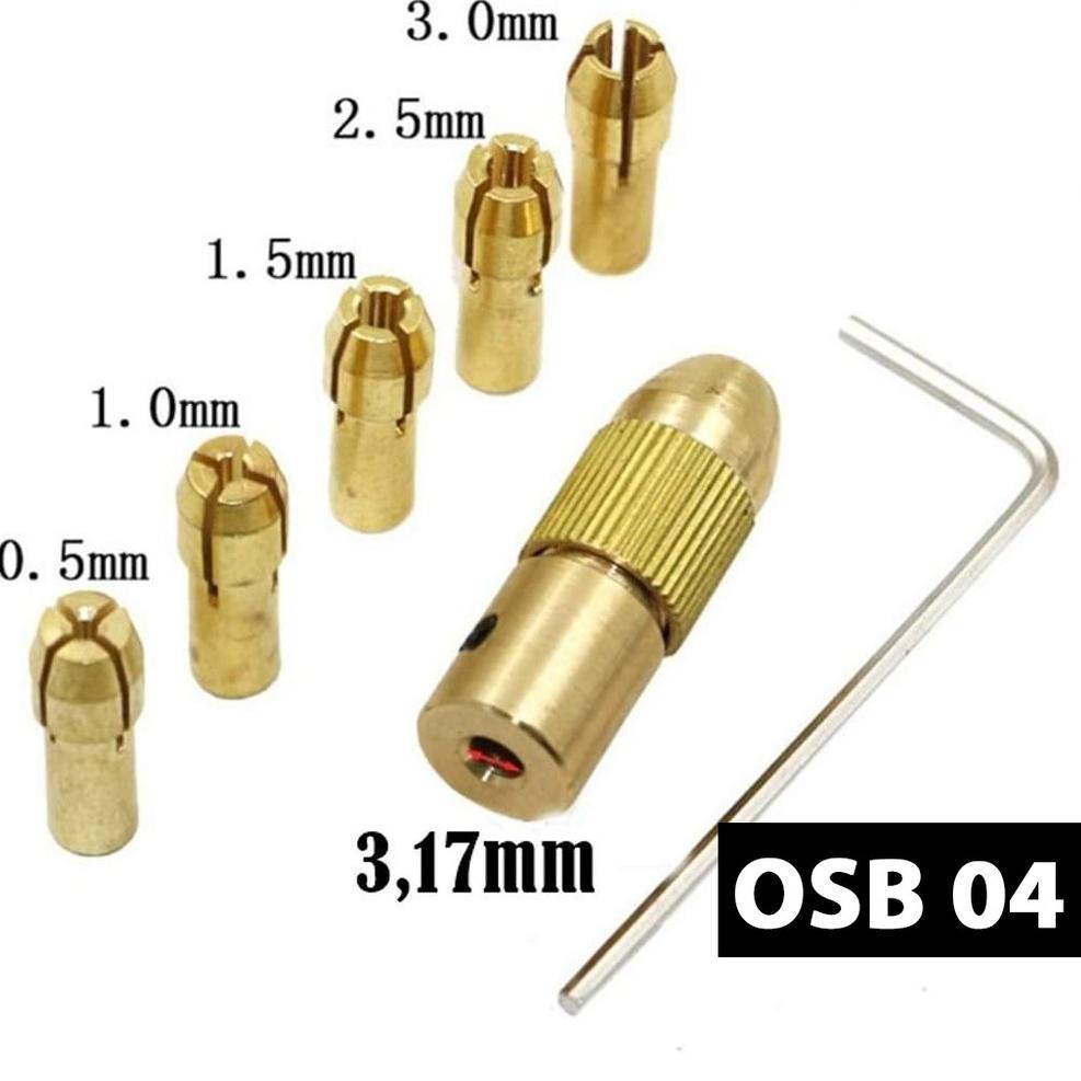 ↑ kepala bor mini Drill collet Chuck 1 set atau mata bor 1 set ☀