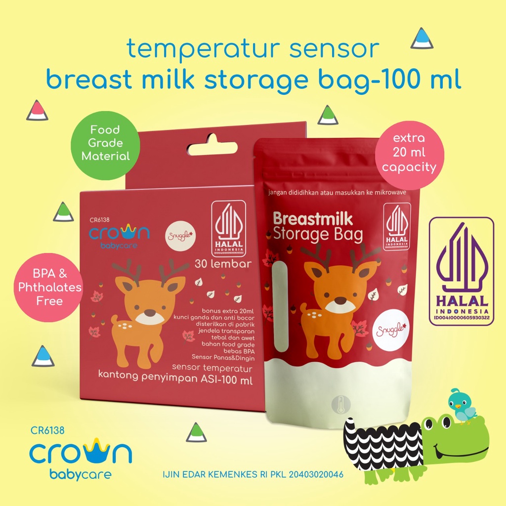 Crown Babycare Breast Milk Storage Bag Kantong Penyimpanan ASI 100ml