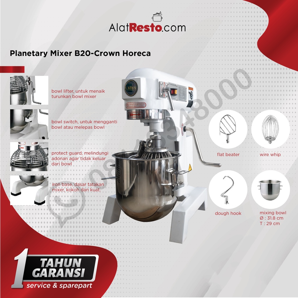 Planetary Mixer B20 - CROWN HORECA