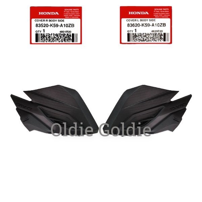 83520-K59-A10ZB 83620-K59-A10ZB Cover Sambungan Body Kanan Atau Kiri Vario Vario 125 eSP Vario 150 e