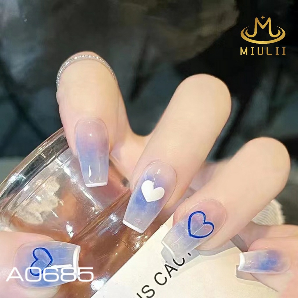 MIULII / KUKU PALSU A0685 / 24PCS / 3D / NAIL ART / PREMIUM / PINK / CUTE / FREE LEM JELLY / KUTEK