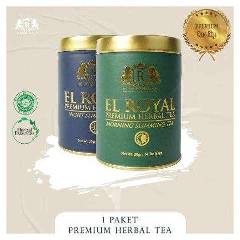 

[BISA COD] 1 Paket El Royal Premium Herbal Tea Morning & Night Teh Herbal