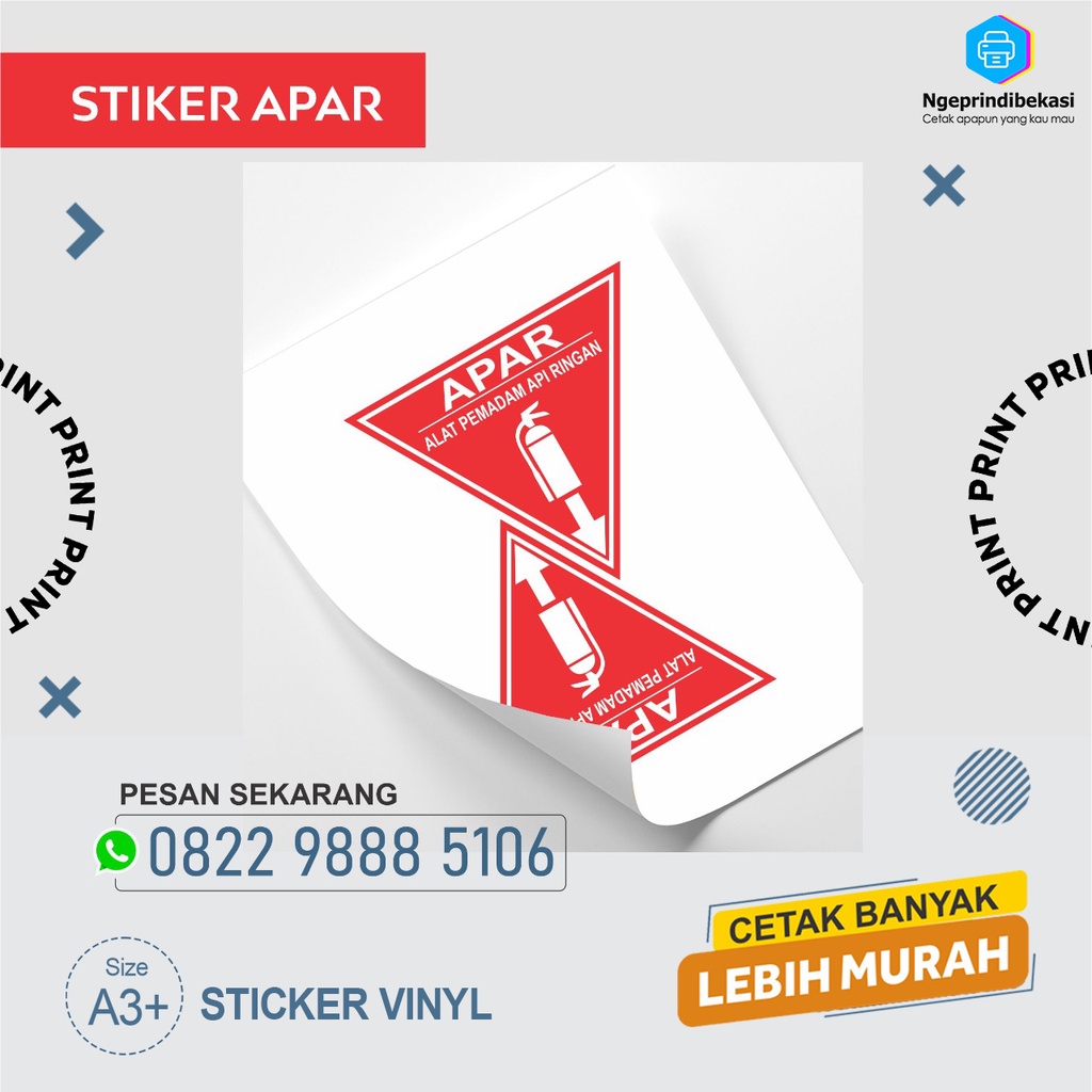 Jual CETAK STICKER VINYL PRINT STIKER APAR | Shopee Indonesia