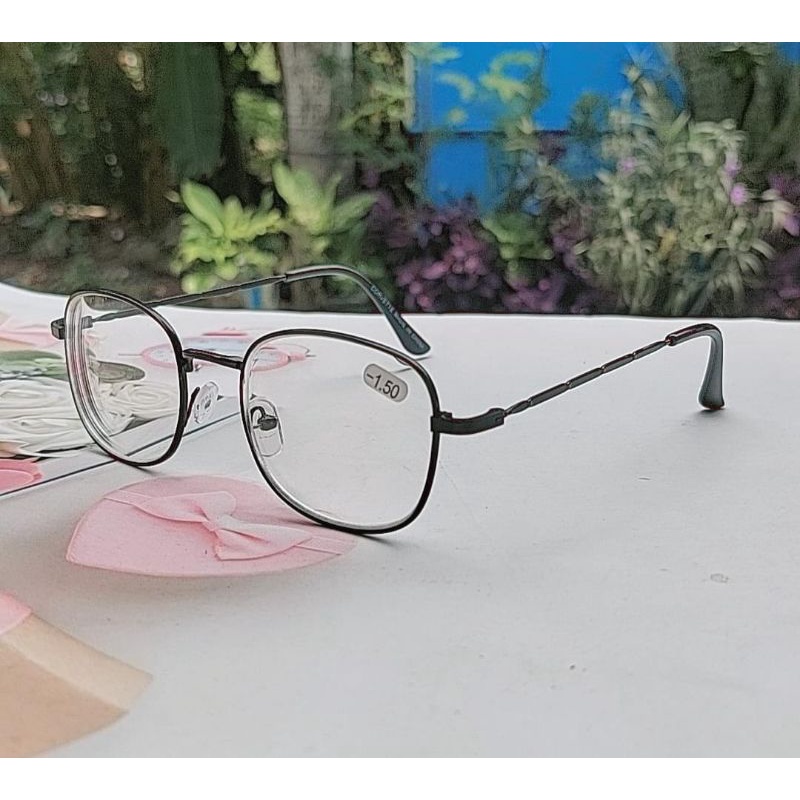 Kacamata Minus Frame Metalic Model Kotak Persegi ZN806MN