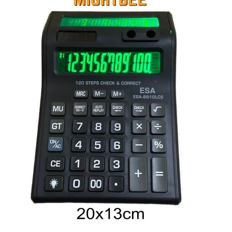 

(D(55❤) Kalkulator LED 2 Layar 12 Digit ESA - Kalkulator Check Correct - Kalkulator Dagang trending