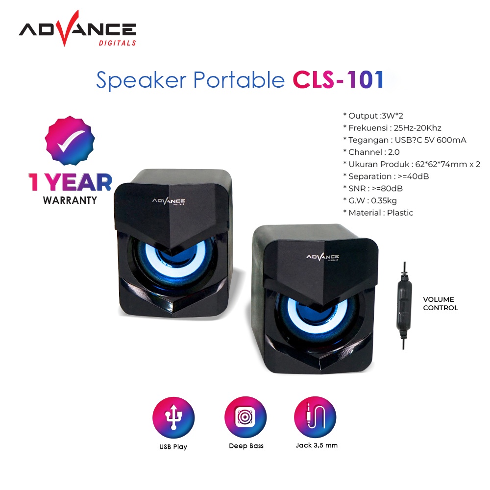 ADVANCE Speaker CLS-101 Gaming Speaker Dual Multimedia / Speaker laptop komputer