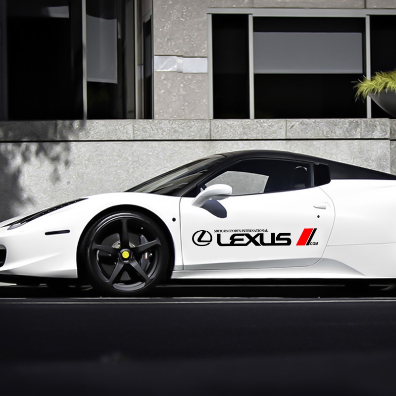 2pcs Mobil Styling Pintu Sisi Stiker Mobil Kreatif Auto Body Decals Tahan Air Stiker Dekorasi Untuk Lexus RX300 RX330 RX350 IS250 LX570 IS