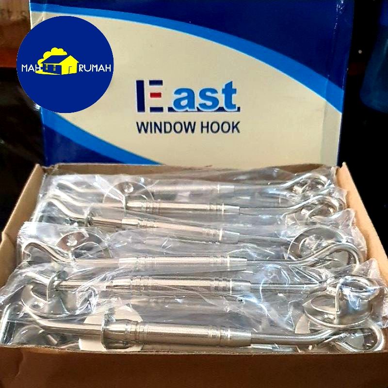 HAK ANGIN JENDELA Penahan Penyangga Cantolan Jendela Kotak Bulat 8&quot; 8inch - EAST