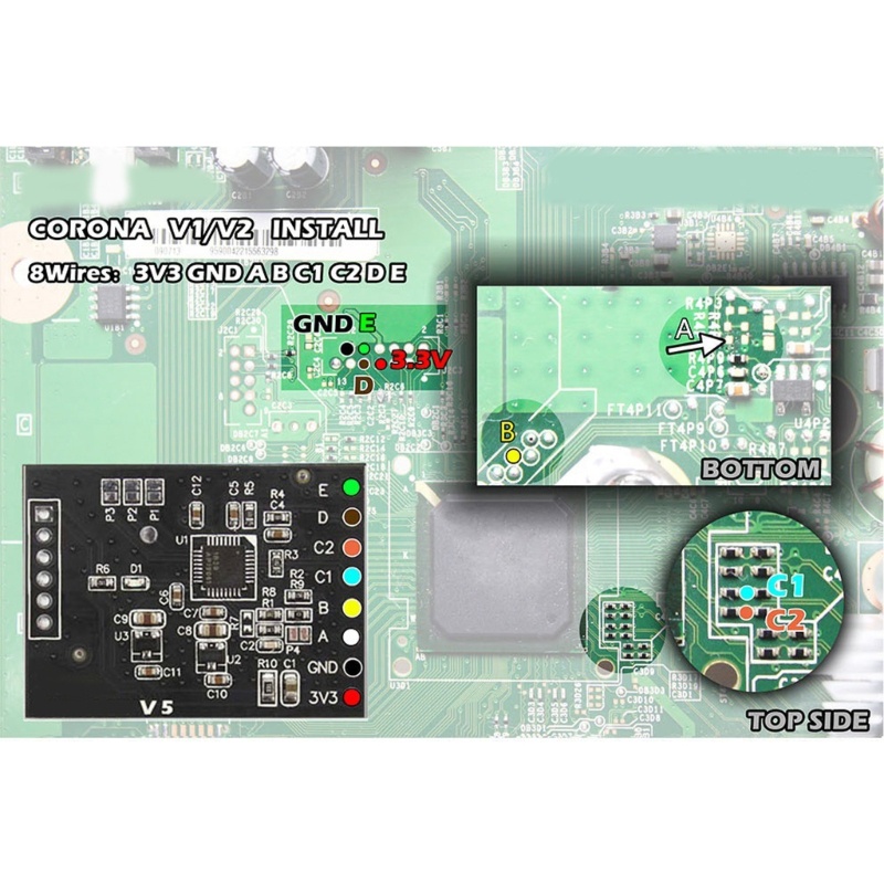 Btsg Repairing PCB Board Untuk Xbox360 V5 Aksesoris Gaming Pengganti Papan Sirkuit PCB Konsol Game Host PCB Adapter