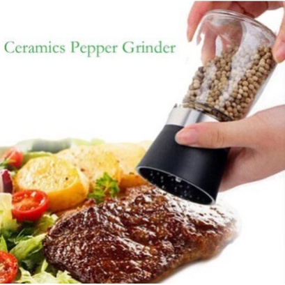 Tempat Bumbu Botol Grinder + Merica Lada Putih Penggiling Penghalus Bumbu Lada Manual Tempat Bumbu Seasoning Grinder Pepper Serbaguna TERMURAH TERLARIS