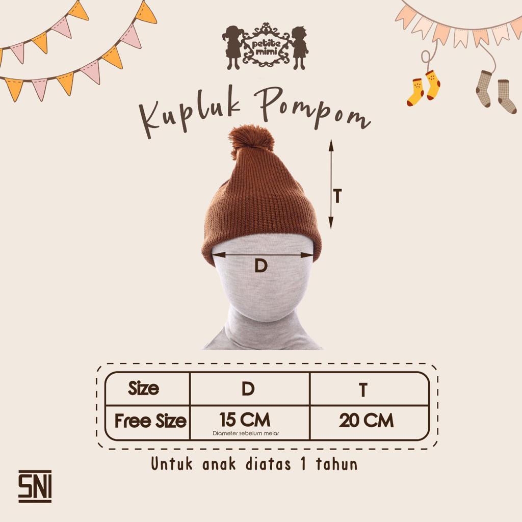 TOPI KUPLUK ANAK POMPOM / KUPLUK ANAK