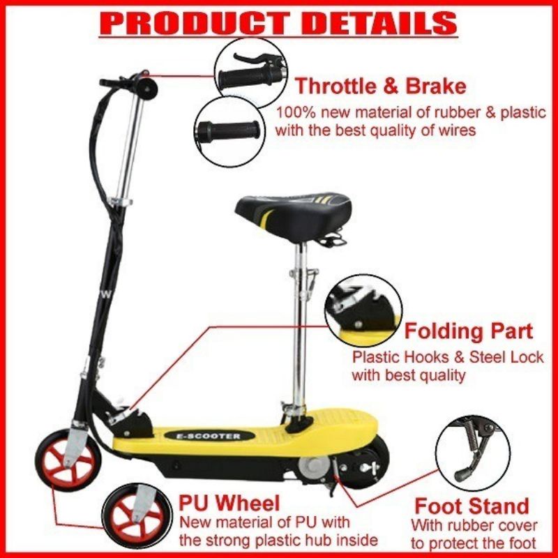 ELECTRIK E-SCOOTER / SKUTER ANAK DAN DEWASA/ SKUTER MURAH