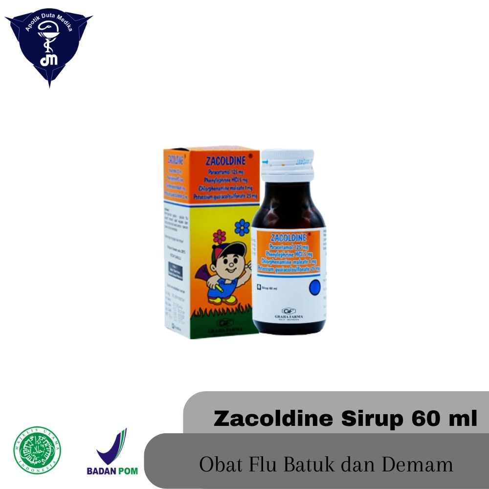 ZACOLDINE 60 ML SIRUP/OBAT BATUK DEMAM PILEK BATUK ANAK/DEMAM ANAK/BATUK ANAK/PILEK ANAK