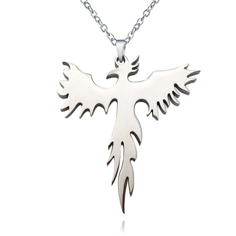 Keren Fashion Thunderbird Kalung Pria Phoenix Bentuk Alloy Liontin Hip Hop Pesta Perhiasan Hadiah