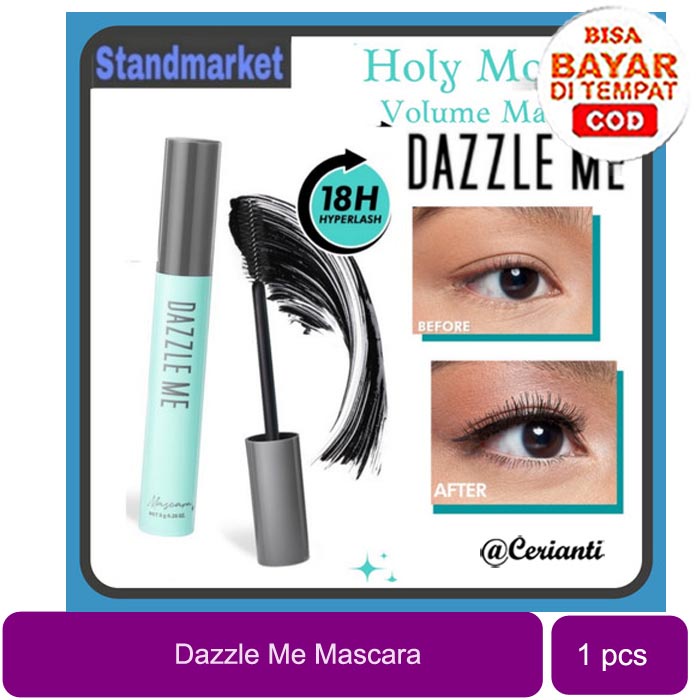 DAZZLE ME Holy Moly Volume Mascara | Eyelash Lengthening Hyper Curl Bulu Mata Maskara Makeup 18h Lash Lock