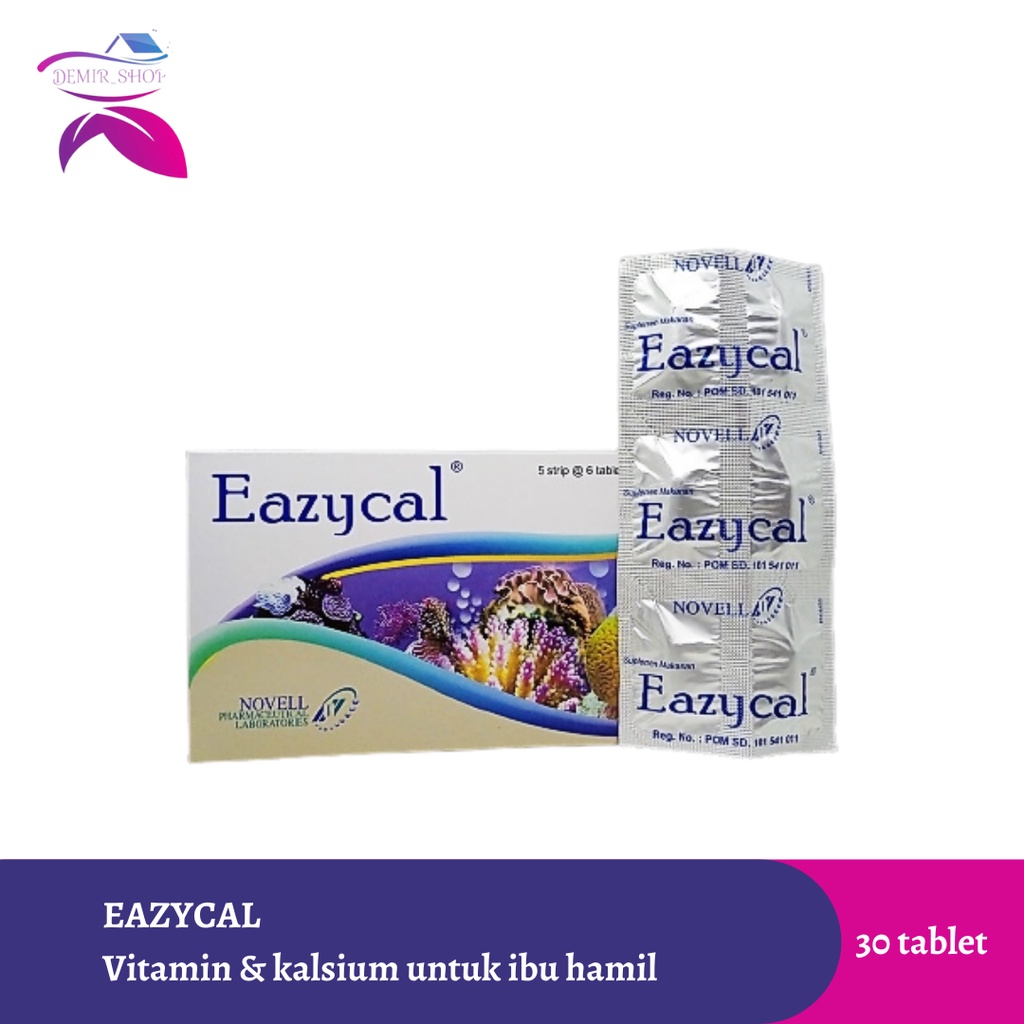 Eazycal Box 30 Tablet Multivitamin dan Kalsium Ibu Hamil