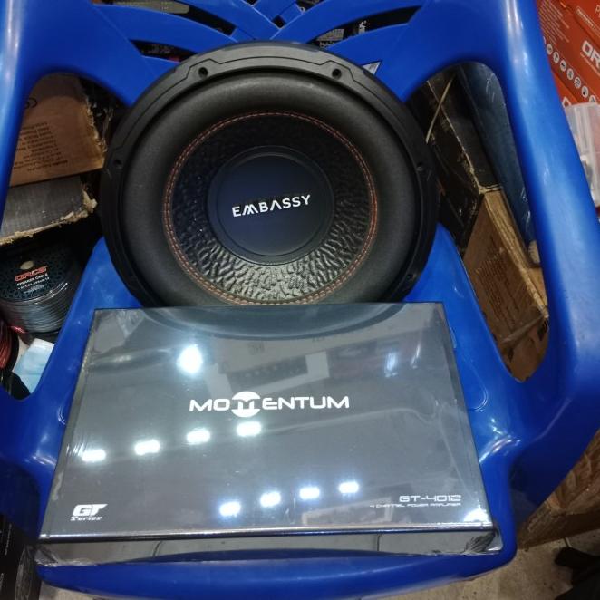 Paket Audio Power Momentum And Subwoofer Embassy 12 Inch Audio Mobil