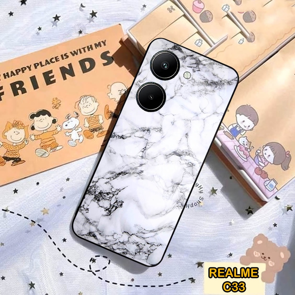 Softcase Glass Kaca REALME C33 - Case Handphone REALME C33 [T32]