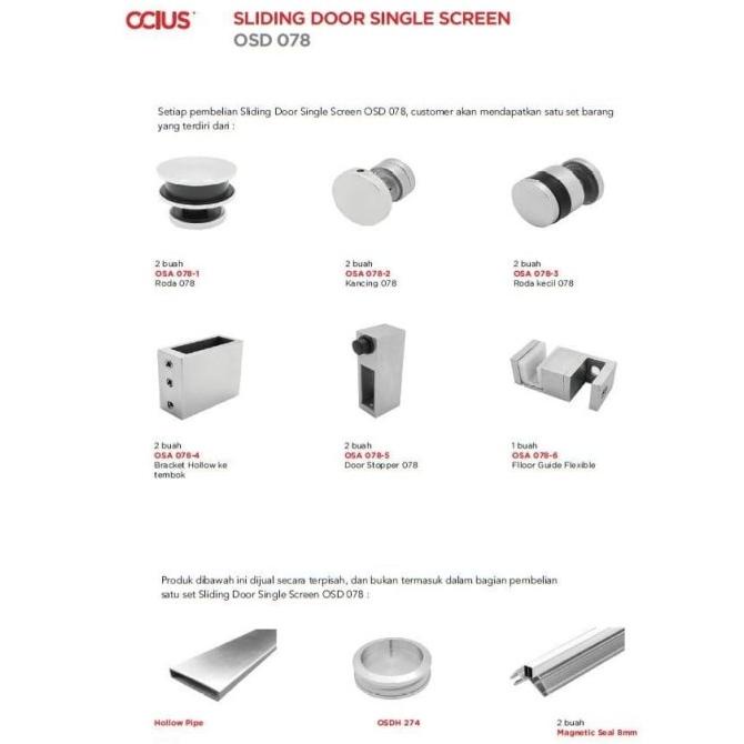 Sliding Shower Screen Accessory Set Pintu Sliding Shower Kamar Mandi