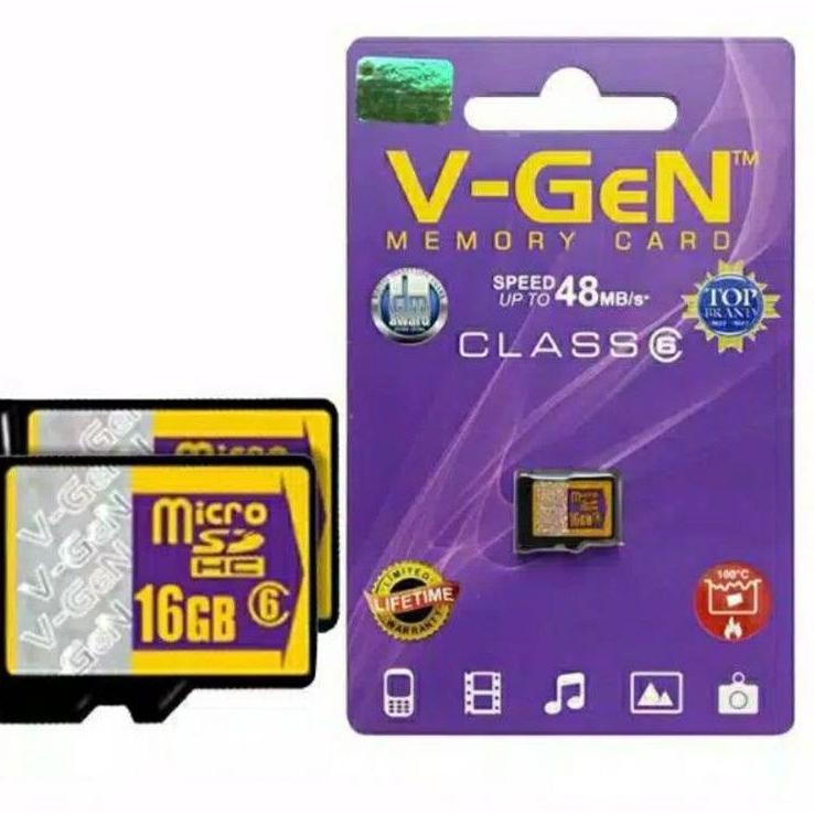 Grosir Belanja V-GEN 16GB ORIGINAL MEMORY MICRO SD V-GEN KARTU MEMORY CARD - GARANSI RESMI