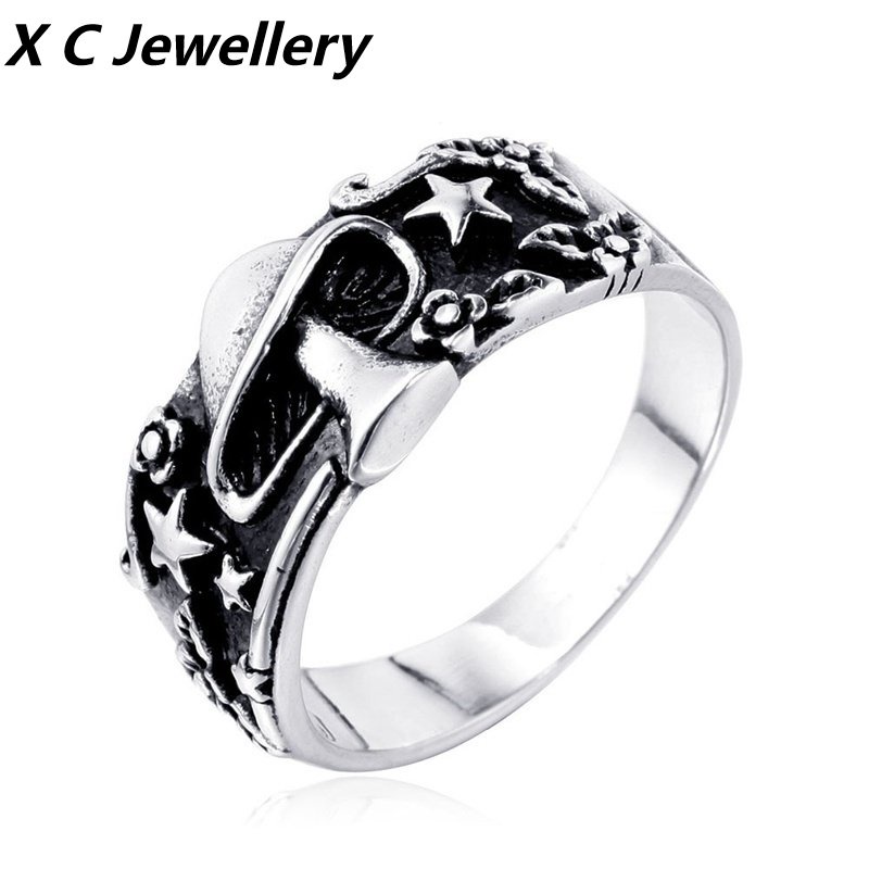 [X C Perhiasan] Hip Hop Rock Retro Fashion Pria Jamur Cincin Pesta Perhiasan Aksesoris