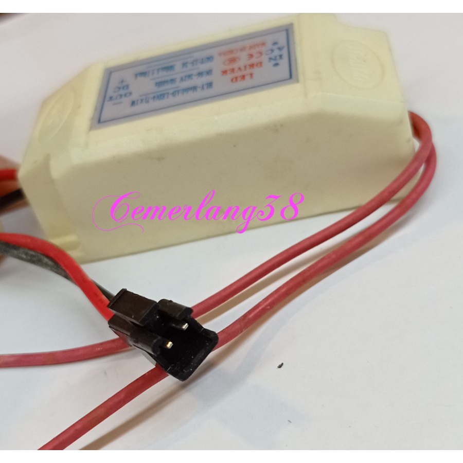 LED Driver Casing Plastik (4-7)*1W/1 Watt 300 mA