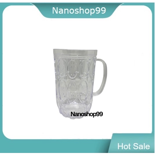 Mug Beer / Gelas Plastik Bening / Gelas Akrilik / Mug Plastik / NANOSHOP99