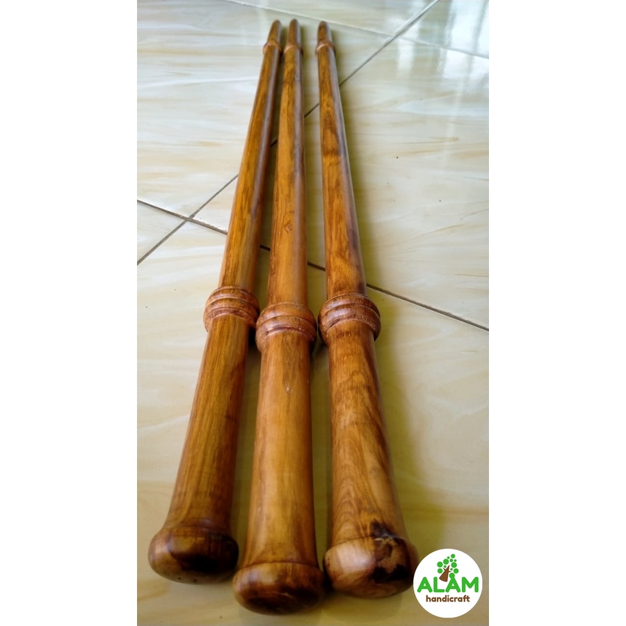 Tongkat komando kayu gaharu asli