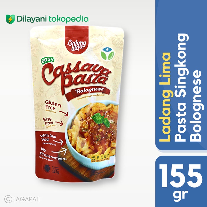 

Ladang lima - Cassava Pasta Bolognese 155gr