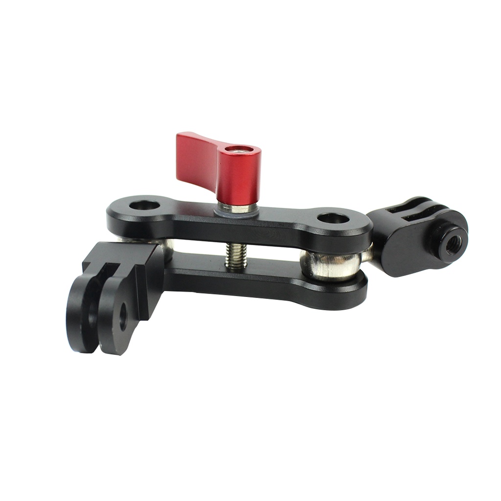 GOPRO Aluminium Alloy Magic Arm Mount Adapter Dual Head Pivot Activity Connector Rotasi360 Untuk Kamera Osmo Action EKEN