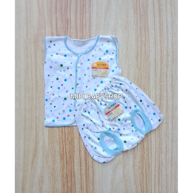 Setelan Baju Bayi Kutung Baru Lahir Polkadot Saffenda Baby SNI