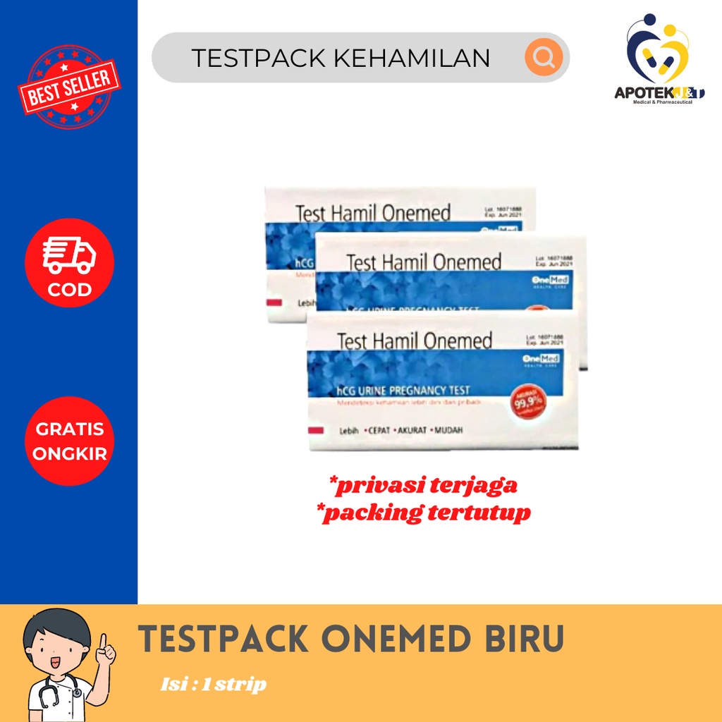 ONEMED BIRU / GP CARE PINK / TEST HAMIL URINE PREGNANCY