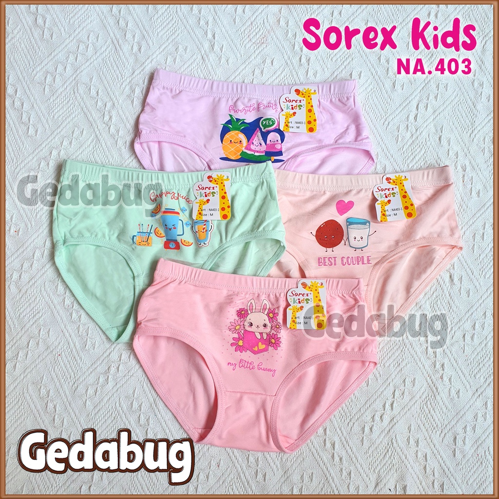 3 Pcs - CD Anak Sorex NA403 - NA 403 Remaja Perempuan Girl Supersoft | Gedabug