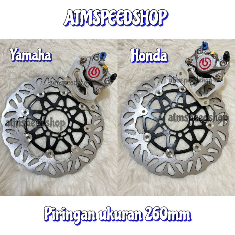 Paket Kaliper Big Logo Plus Piringan Disk Cakram Depan m- PSM 260 Plus Breket Kaliper 2p Piston 260M