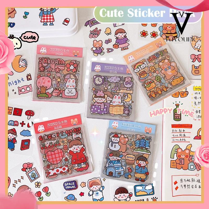 COD20PCS/Set Stiker Motif Kartun Korea Lucu Anti Air Dekorasi pola kecil Handbook Scrapbook DIY-FA