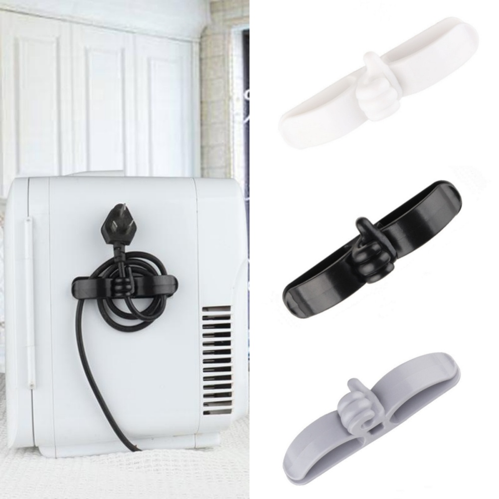 Pembungkus Kabel Penyimpanan Dapur Cable Wire Winder Cable Management Clip Untuk Air Fryer Peralatan Dapur Cord Organizer