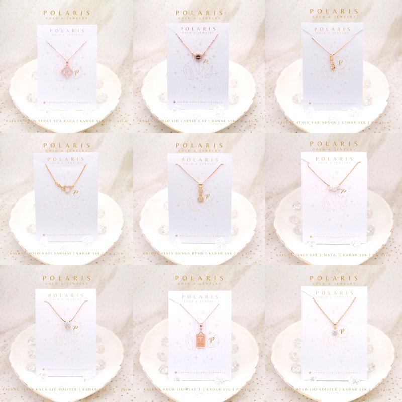 Kalung Fashion Include Lionten New Brand Perhiasan Emas Rosegold kadar Emas Tua 750/17K Ready stock KL5B